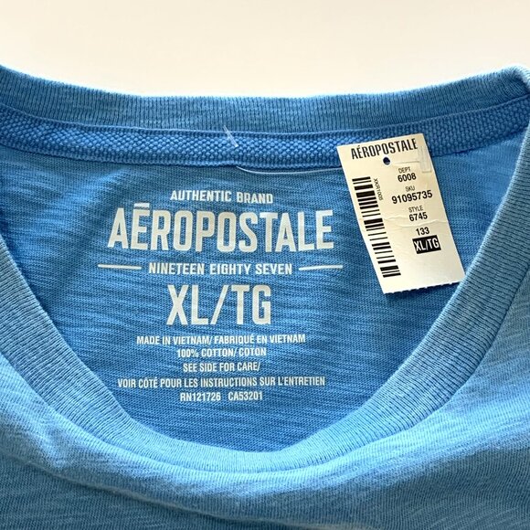 Aeropostale 2 Graphic Shirts Men Size XL Green Blue (NWT) Short Sleeves - Picture 14 of 16